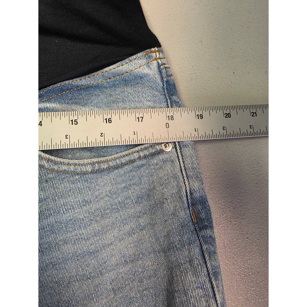 Isabel Maternity 80s Slim Distressed‎ Jeans Medium Wash Size 14 - Picture 5 of 8